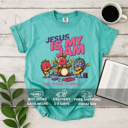Comfort Colors Jesus Is My Jam Band Music T-Shirt