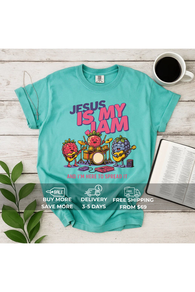Comfort Colors Jesus Is My Jam Band Music T-Shirt