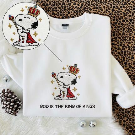 God IS the king of kings Embroidered Sweatshirt
