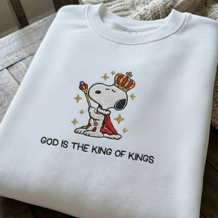 God IS the king of kings Embroidered Sweatshirt
