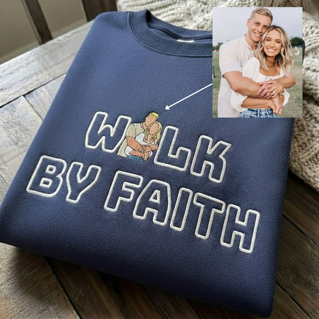 Walk By Faith Embroidered Sweatshirt