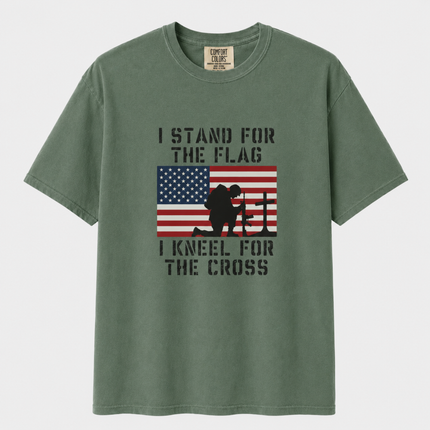 Comfort Colors I Stand For The Flag Kneel For The Cross T-Shirt