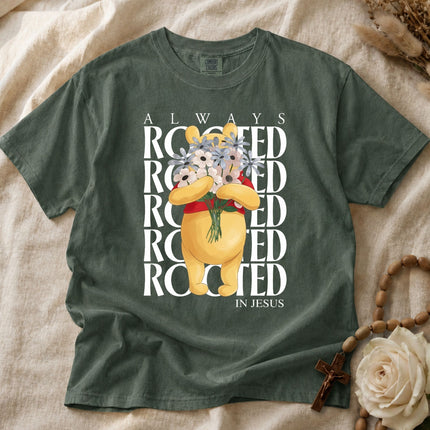 Comfort Colors Rooted For Jesus Pooh T-Shirt