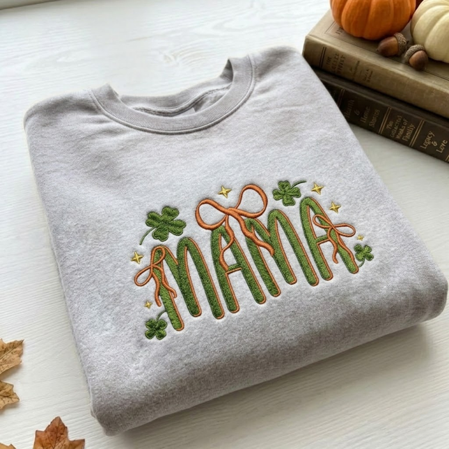 Lucky Mama Embroidered Sweatshirt