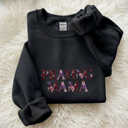 Praying Mama Embroidered Sweatshirt