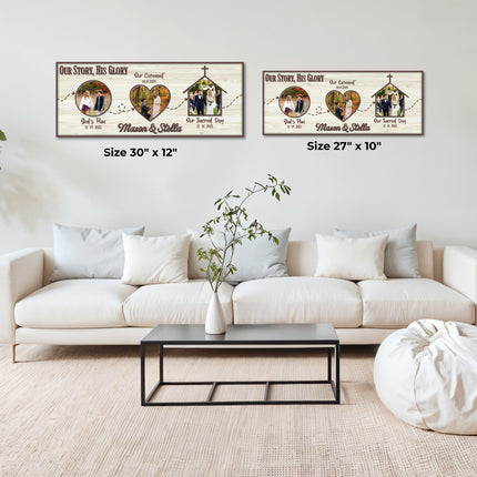 Circle Heart Church - White - Customizable Image Board