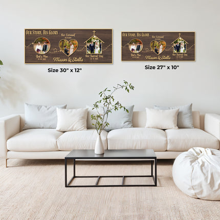 Circle Heart Church - Brown - Customizable Image Board