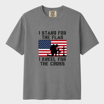 Comfort Colors I Stand For The Flag Kneel For The Cross T-Shirt