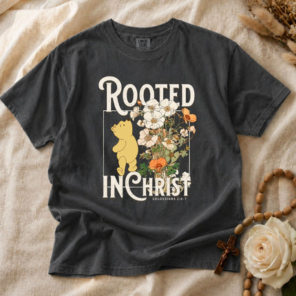 Comfort Colors Rooted In Christ Floral T-shirt