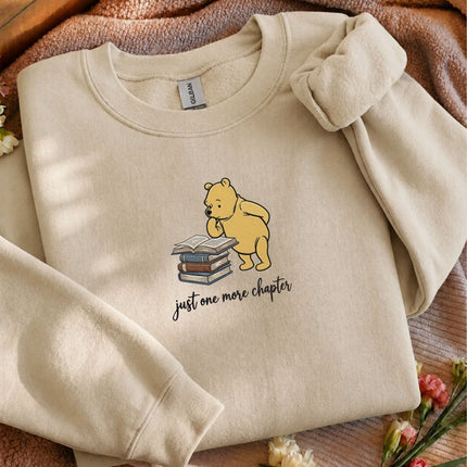 Just One More Chapter Winnie the Pooh Embroidered Sweatshirt