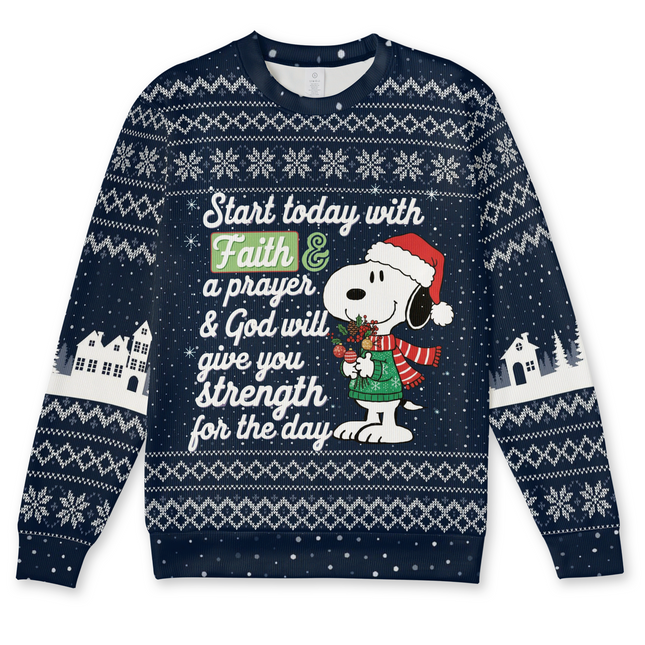 Start today with Faith Snoopy 3D Sweater