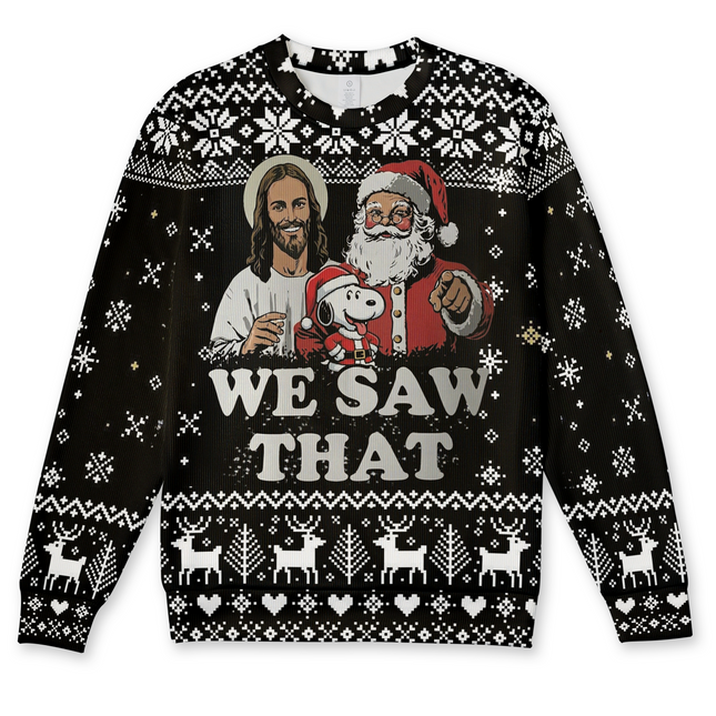 Santa We Saw That 3D Sweater