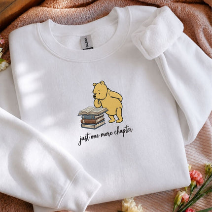 Just One More Chapter Winnie the Pooh Embroidered Sweatshirt
