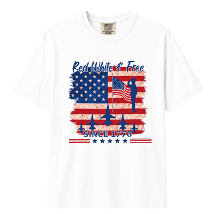 Comfort Colors Red White & Free Since 1776 T-Shirt