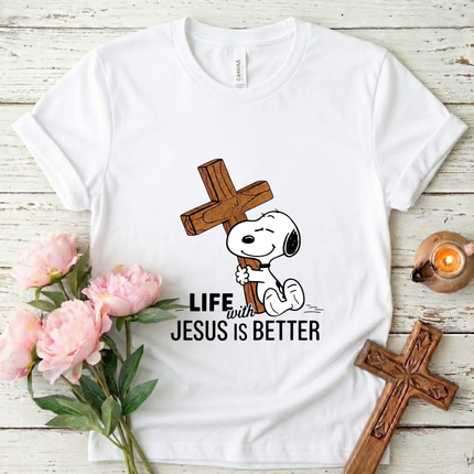 Life With Jesus Is Better T-shirt