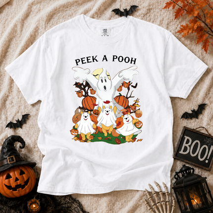 Comfort Colors Peek A Pooh Spooky Halloween T-shirt