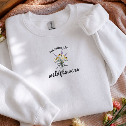 Consider The Wildflowers Embroidered Sweatshirt